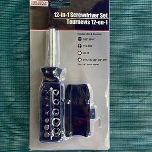 Tool Bench Hardware 12-in-1 Screwdriver Sets